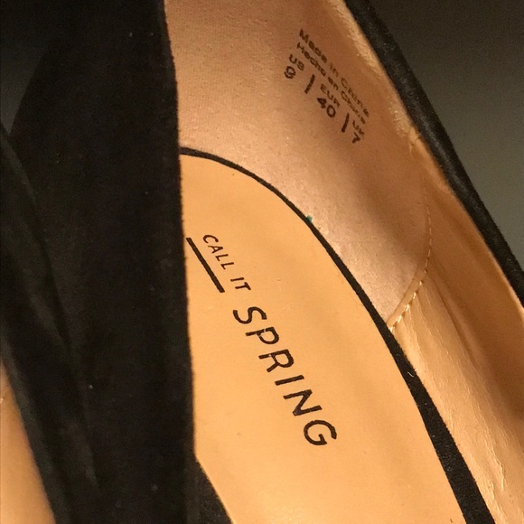 Call It Spring 4” black suede heels - Picture 5 of 6